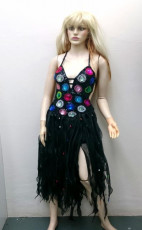 Showgirls Black dress with Gems